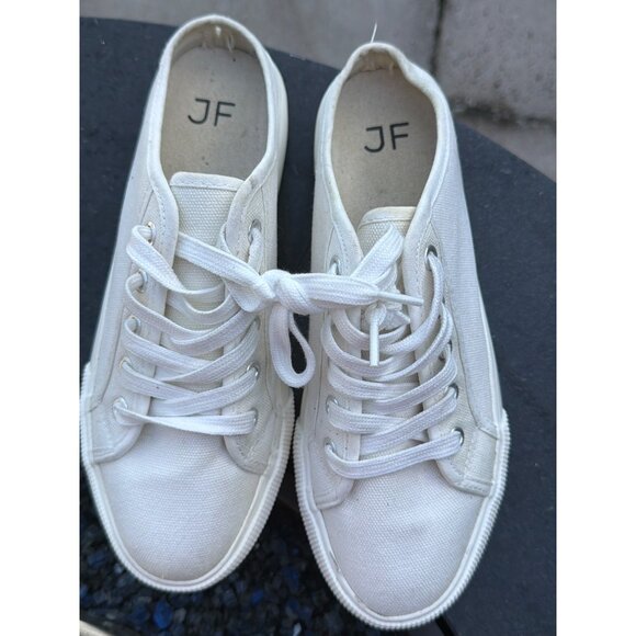 JustFab Macy Women White Flatform Slip-On Sneakers Shoes Size 9 - Picture 2 of 6